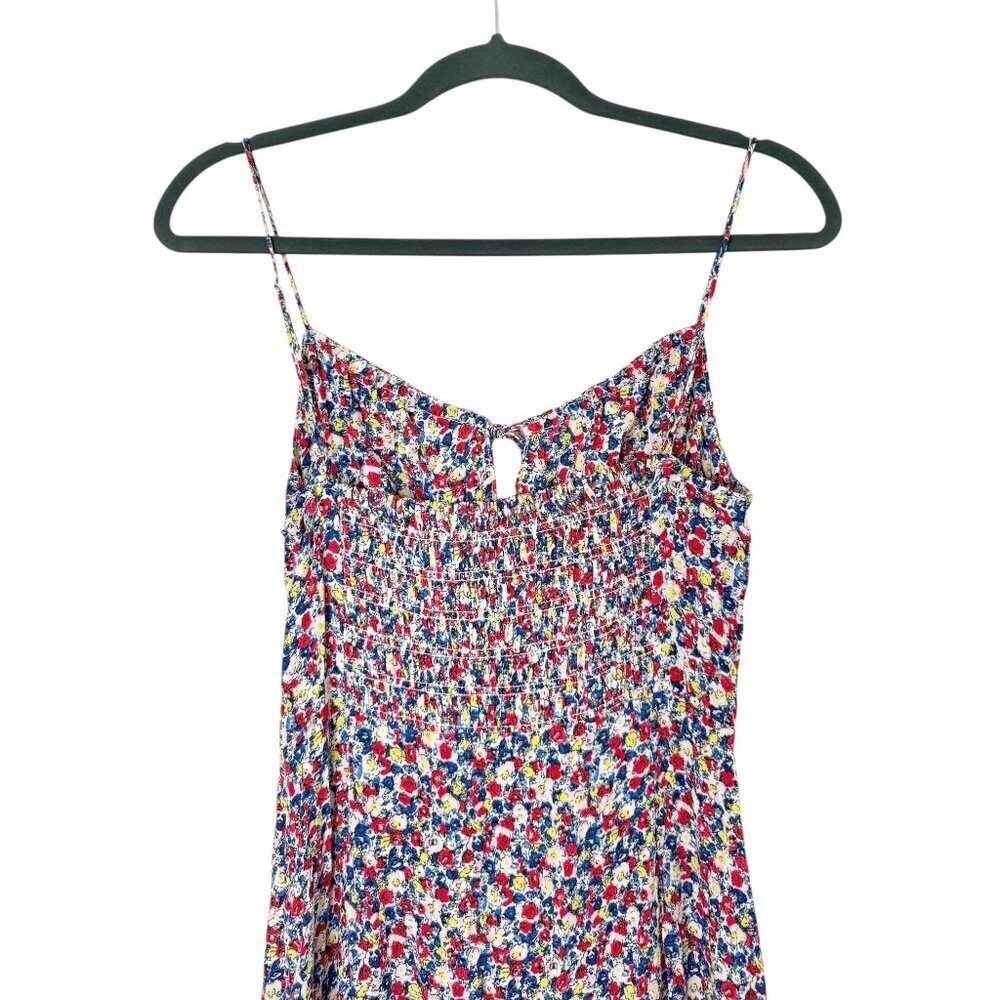 H&M Floral Spaghetti Strap Keyhole Smocked Dress Size XS - Picture 3 of 8